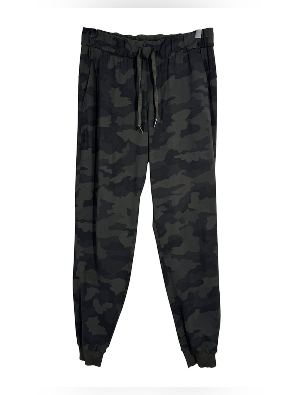 Lululemon Camo Jogger Pants Green Athleisure Gym Size 6